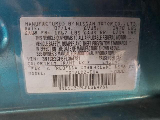 Photo 10 from auction – 2015 NISSAN VERSA NOTE with VIN 3N1CE2CP6FL364781