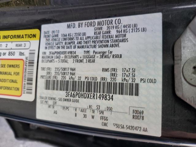 Photo 10 from auction – 2014 FORD FUSION SE with VIN 3FA6P0HDXER149834