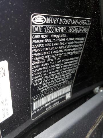 Photo 10 from auction – 2022 LAND ROVER RANGE ROVE with VIN SALWR2SU4NA237399