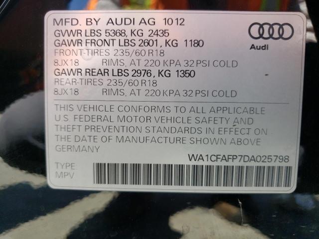 Photo 10 from auction – 2013 AUDI Q5 PREMIUM with VIN WA1CFAFP7DA025798