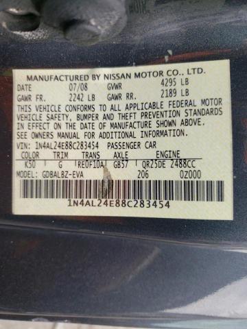 Photo 10 from auction – 2008 NISSAN ALTIMA 2.5 with VIN 1N4AL24E88C283454