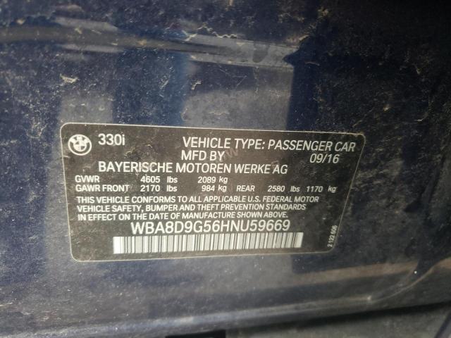 Photo 10 from auction – 2017 BMW 330 XI with VIN WBA8D9G56HNU59669