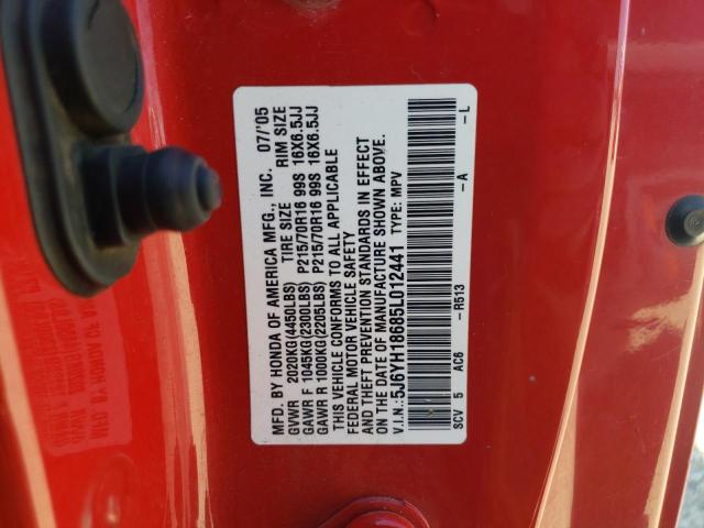 Photo 10 from auction – 2005 HONDA ELEMENT EX with VIN 5J6YH18685L012441