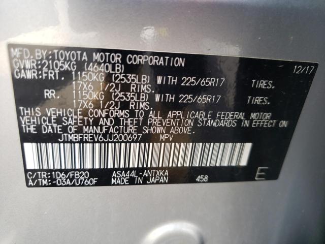 Photo 10 from auction – 2018 TOYOTA RAV4 LE with VIN JTMBFREV6JJ200697