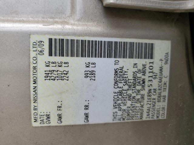 Photo 10 from auction – 2009 NISSAN ALTIMA 2.5 with VIN 1N4AL21E89N531101