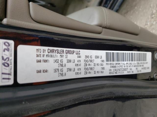 Photo 10 from auction – 2012 JEEP GRAND CHER with VIN 1C4RJFAG7CC293577