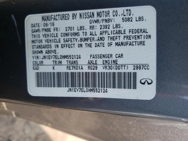 Photo 10 from auction – 2017 INFINITI Q60 PREMIU with VIN JN1EV7EL0HM552124