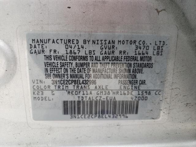 Photo 10 from auction – 2014 NISSAN VERSA NOTE with VIN 3N1CE2CP8EL432996