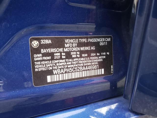 Photo 10 from auction – 2011 BMW 328 I SULE with VIN WBAPH5C52BA446981