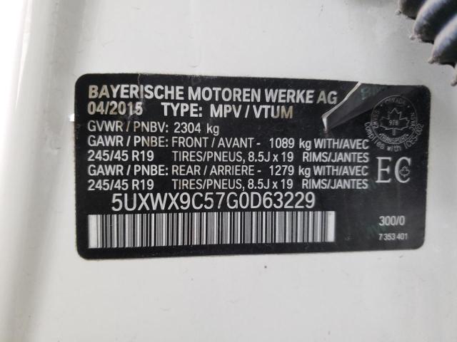 Photo 10 from auction – 2016 BMW X3 XDRIVE2 with VIN 5UXWX9C57G0D63229