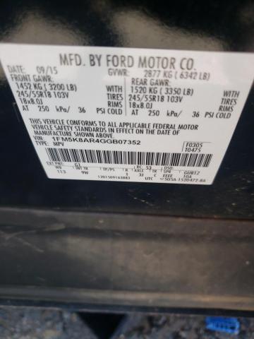 Photo 10 from auction – 2016 FORD EXPLORER P with VIN 1FM5K8AR4GGB07352
