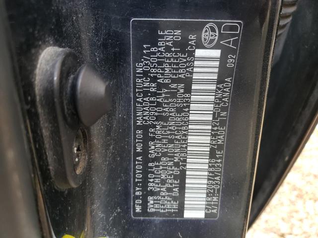 Photo 10 from auction – 2011 TOYOTA COROLLA with VIN 2T1BU4EEXBC604138