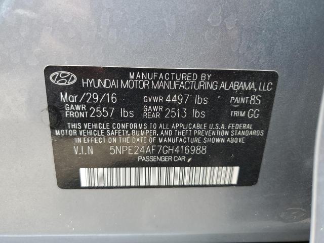 Photo 10 from auction – 2016 HYUNDAI SONATA SE with VIN 5NPE24AF7GH416988