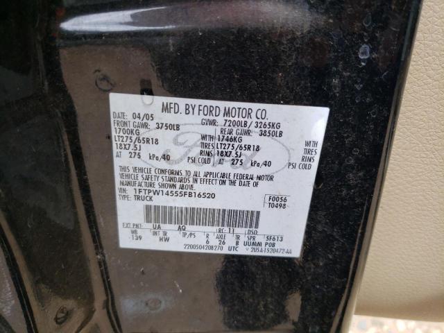 Photo 10 from auction – 2005 FORD F150 SUPER with VIN 1FTPW14555FB16520