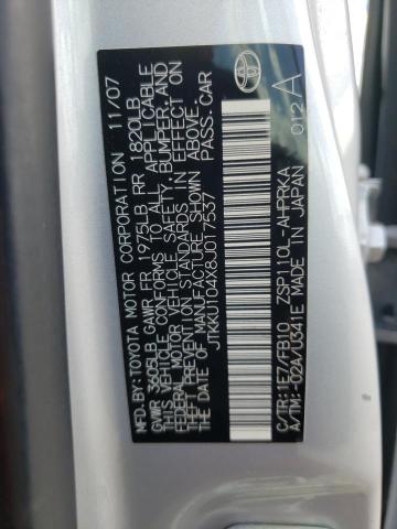 Photo 10 from auction – 2008 TOYOTA SCION XD with VIN JTKKU104X8J017537