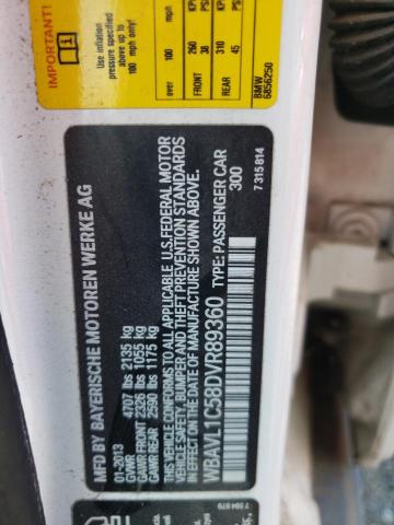 Photo 10 from auction – 2013 BMW X1 XDRIVE2 with VIN WBAVL1C58DVR89360