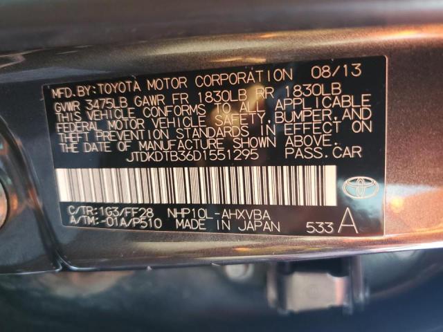 Photo 10 from auction – 2013 TOYOTA PRIUS C with VIN JTDKDTB36D1551295
