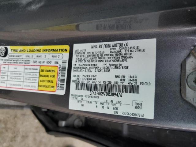 Photo 10 from auction – 2013 FORD FUSION TIT with VIN 3FA6P0K97DR309476