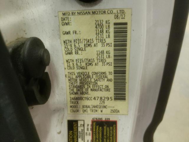 Photo 10 from auction – 2012 NISSAN FRONTIER S with VIN 1N6BD0CT6CC478295