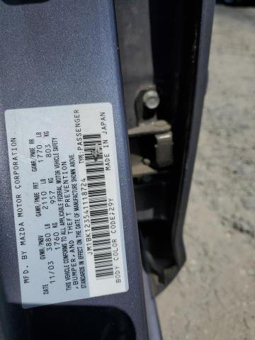 Photo 10 from auction – 2004 MAZDA 3 S with VIN JM1BK123541118724