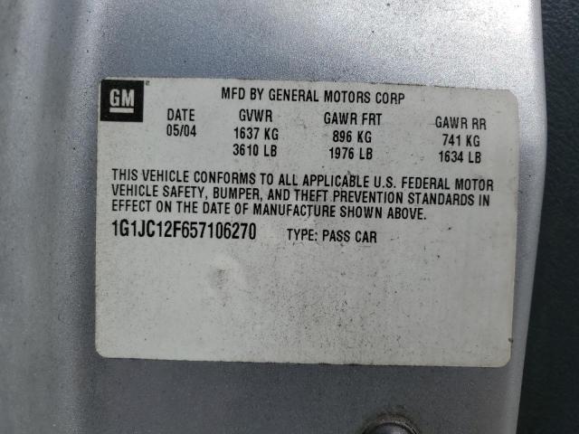 Photo 10 from auction – 2005 CHEVROLET CAVALIER with VIN 1G1JC12F657106270