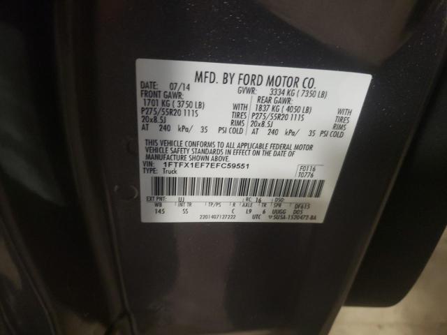Photo 10 from auction – 2014 FORD F150 SUPER with VIN 1FTFX1EF7EFC59551