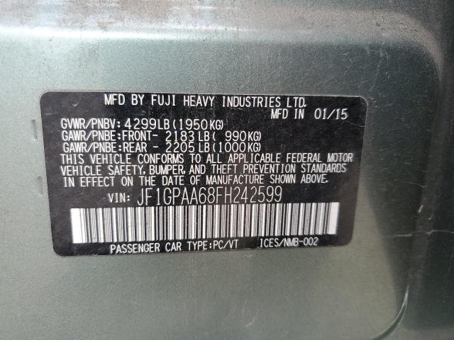 Photo 10 from auction – 2015 SUBARU IMPREZA with VIN JF1GPAA68FH242599