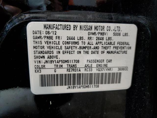 Photo 10 from auction – 2013 INFINITI M37 with VIN JN1BY1AP5DM511708