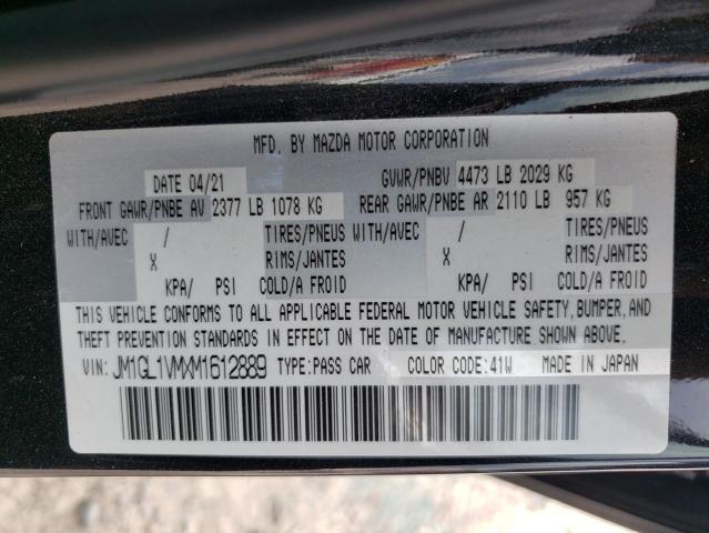 Photo 10 from auction – 2021 MAZDA 6 TOURING with VIN JM1GL1VMXM1612889
