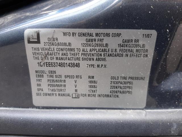 Photo 10 from auction – 2008 CADILLAC SRX with VIN 1GYEE637480143848