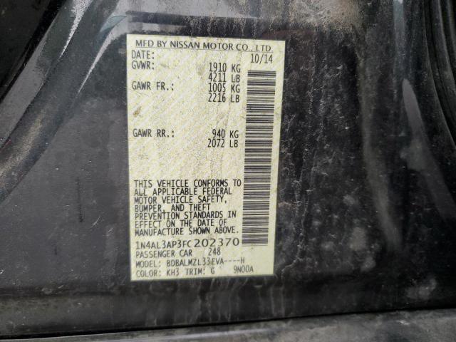 Photo 10 from auction – 2015 NISSAN ALTIMA 2.5 with VIN 1N4AL3AP3FC202370