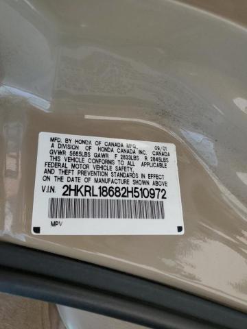 Photo 10 from auction – 2002 HONDA ODYSSEY EX with VIN 2HKRL18682H510972
