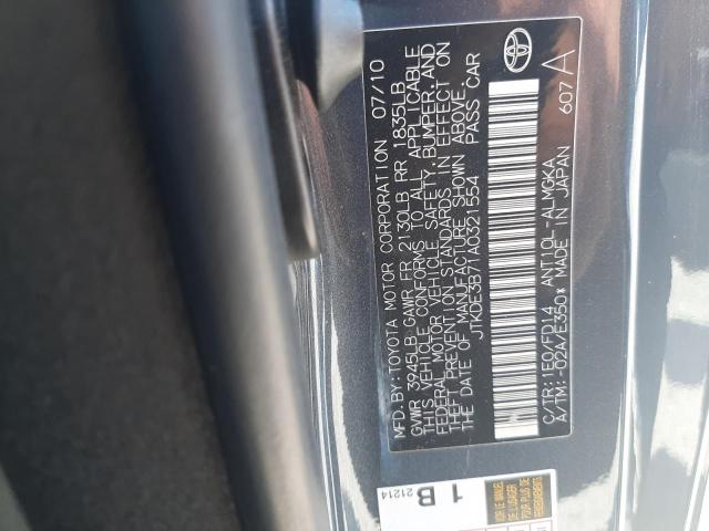 Photo 10 from auction – 2010 SCION TC with VIN JTKDE3B71A0321554