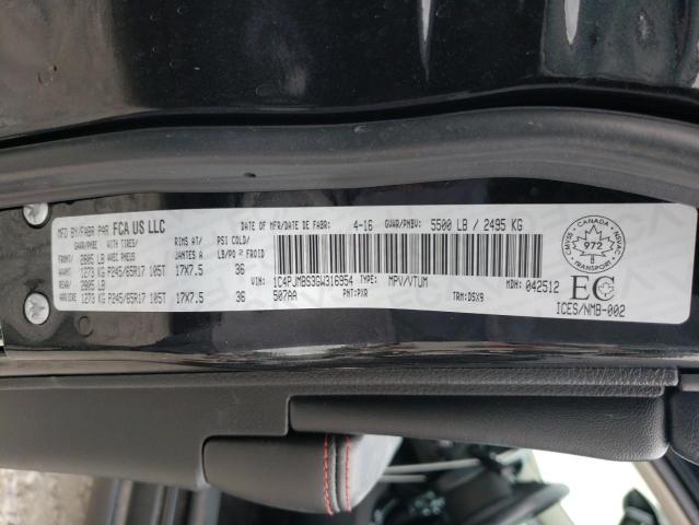 Photo 10 from auction – 2016 JEEP CHEROKEE T with VIN 1C4PJMBS3GW316954