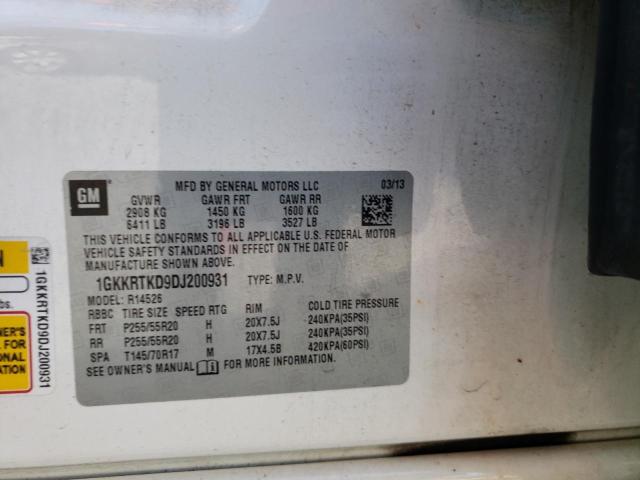 Photo 10 from auction – 2013 GMC ACADIA DEN with VIN 1GKKRTKD9DJ200931
