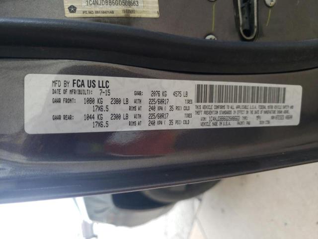 Photo 10 from auction – 2016 JEEP COMPASS SP with VIN 1C4NJDBB6GD508663