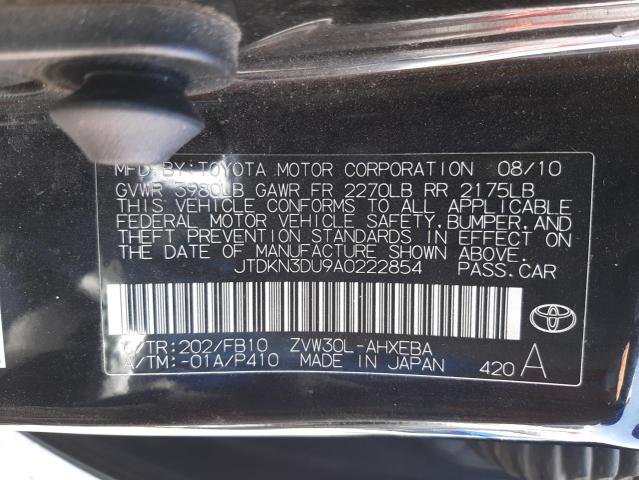 Photo 10 from auction – 2010 TOYOTA PRIUS with VIN JTDKN3DU9A0222854