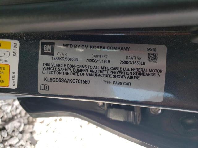 Photo 10 from auction – 2019 CHEVROLET SPARK 1LT with VIN KL8CD6SA7KC701560