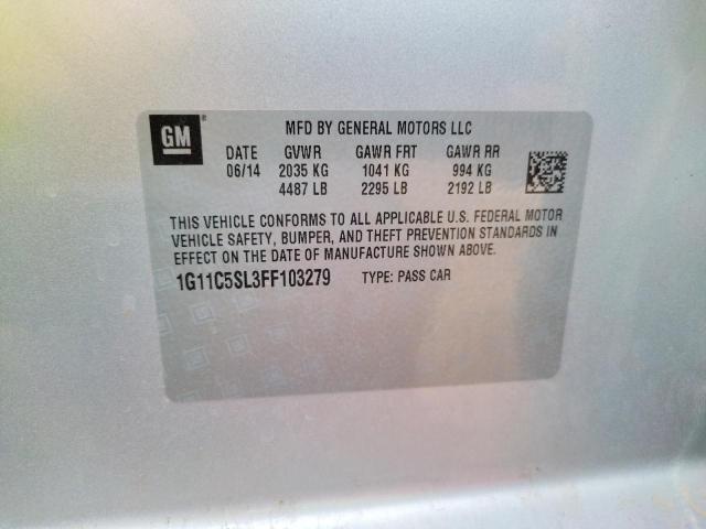 Photo 10 from auction – 2015 CHEVROLET MALIBU 1LT with VIN 1G11C5SL3FF103279