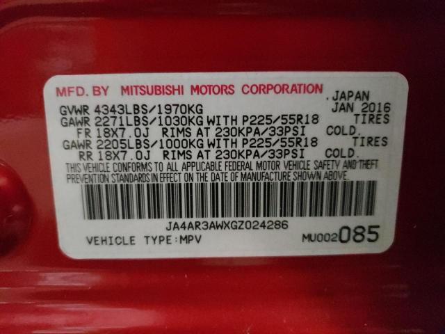 Photo 10 from auction – 2016 MITSUBISHI OUTLANDER with VIN JA4AR3AWXGZ024286