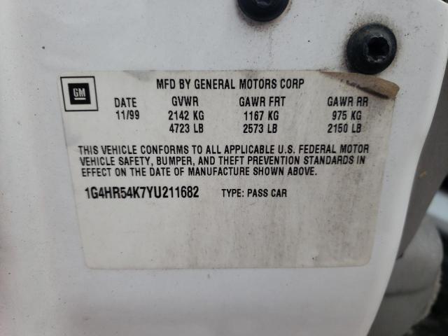 Photo 10 from auction – 2000 BUICK LESABRE LI with VIN 1G4HR54K7YU211682
