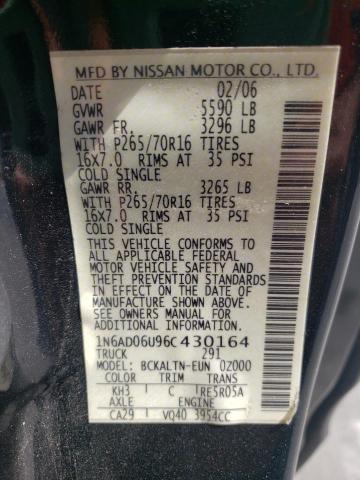 Photo 10 from auction – 2006 NISSAN FRONTIER K with VIN 1N6AD06U96C430164