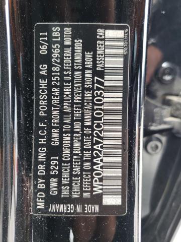 Photo 10 from auction – 2012 PORSCHE PANAMERA 2 with VIN WP0AA2A72CL010377