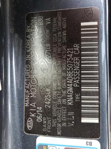 Photo 10 from auction – 2014 KIA OPTIMA HYB with VIN KNAGM4AD8E5075421