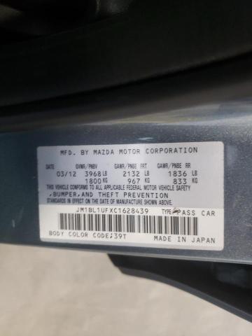 Photo 10 from auction – 2012 MAZDA 3 I with VIN JM1BL1UFXC1628439