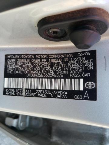 Photo 10 from auction – 2006 TOYOTA COROLLA CE with VIN JTDBR32E360098376