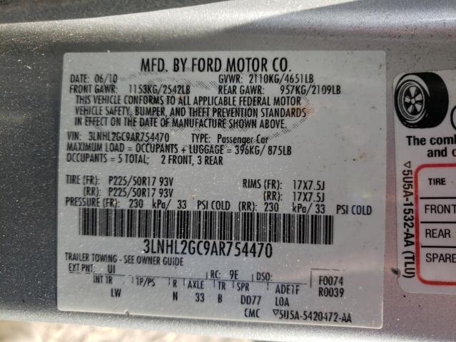 Photo 10 from auction – 2010 LINCOLN MKZ with VIN 3LNHL2GC9AR754470