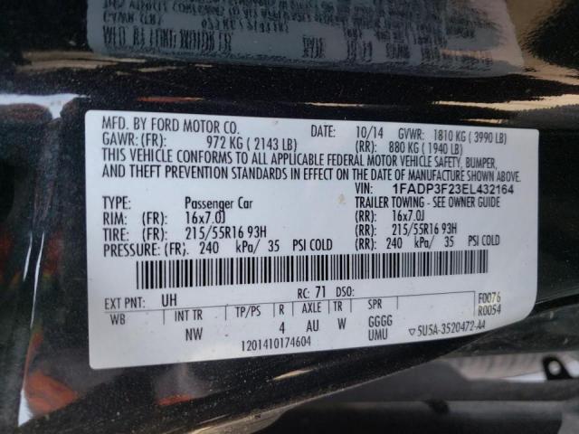 Photo 10 from auction – 2014 FORD FOCUS SE with VIN 1FADP3F23EL432164