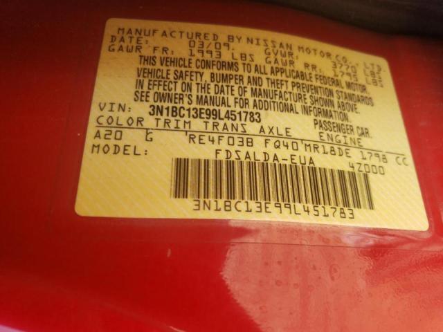 Photo 10 from auction – 2009 NISSAN VERSA S with VIN 3N1BC13E99L451783