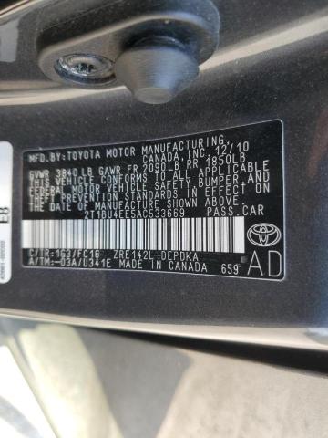 Photo 10 from auction – 2010 TOYOTA COROLLA BA with VIN 2T1BU4EE5AC533669